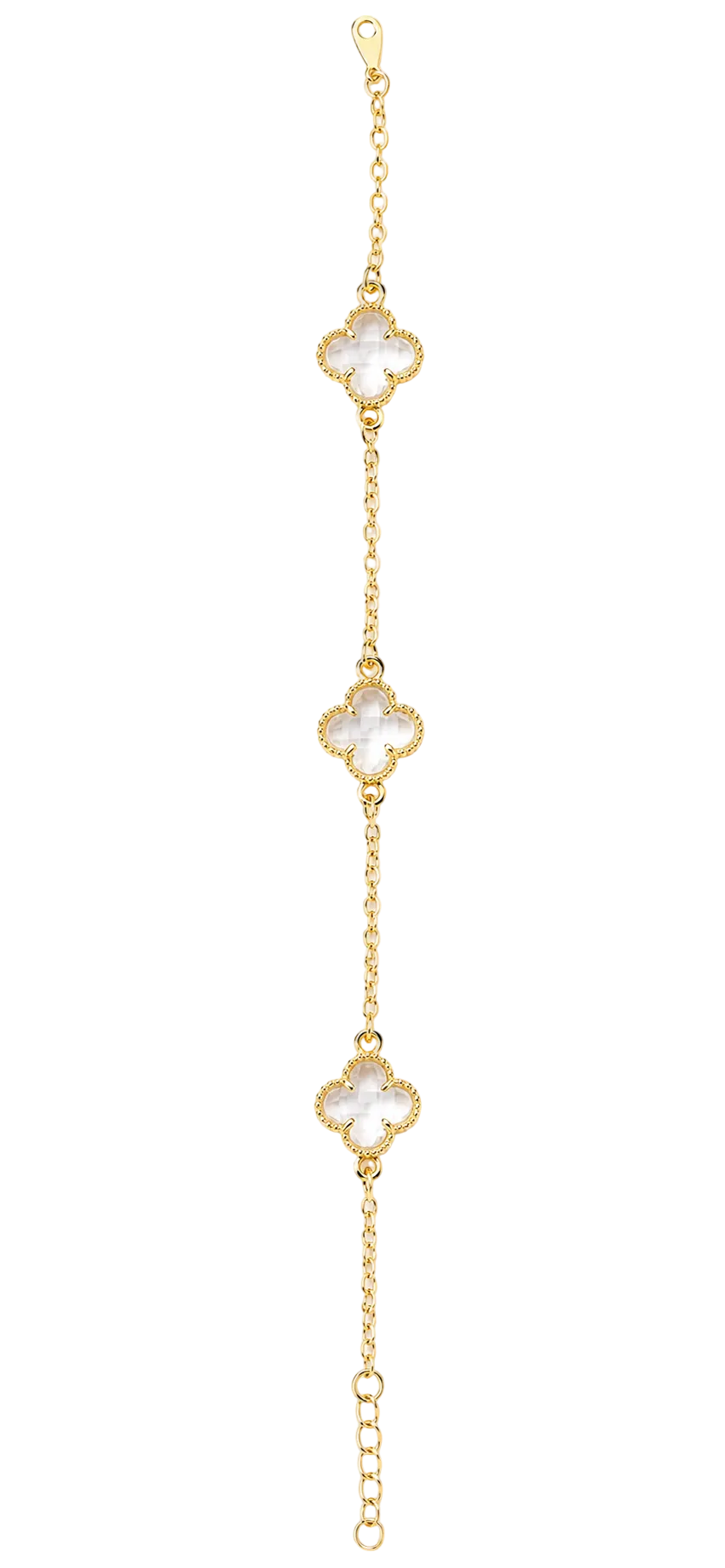 Jimin Crystal Clover Bracelet | 18K Gold Filled