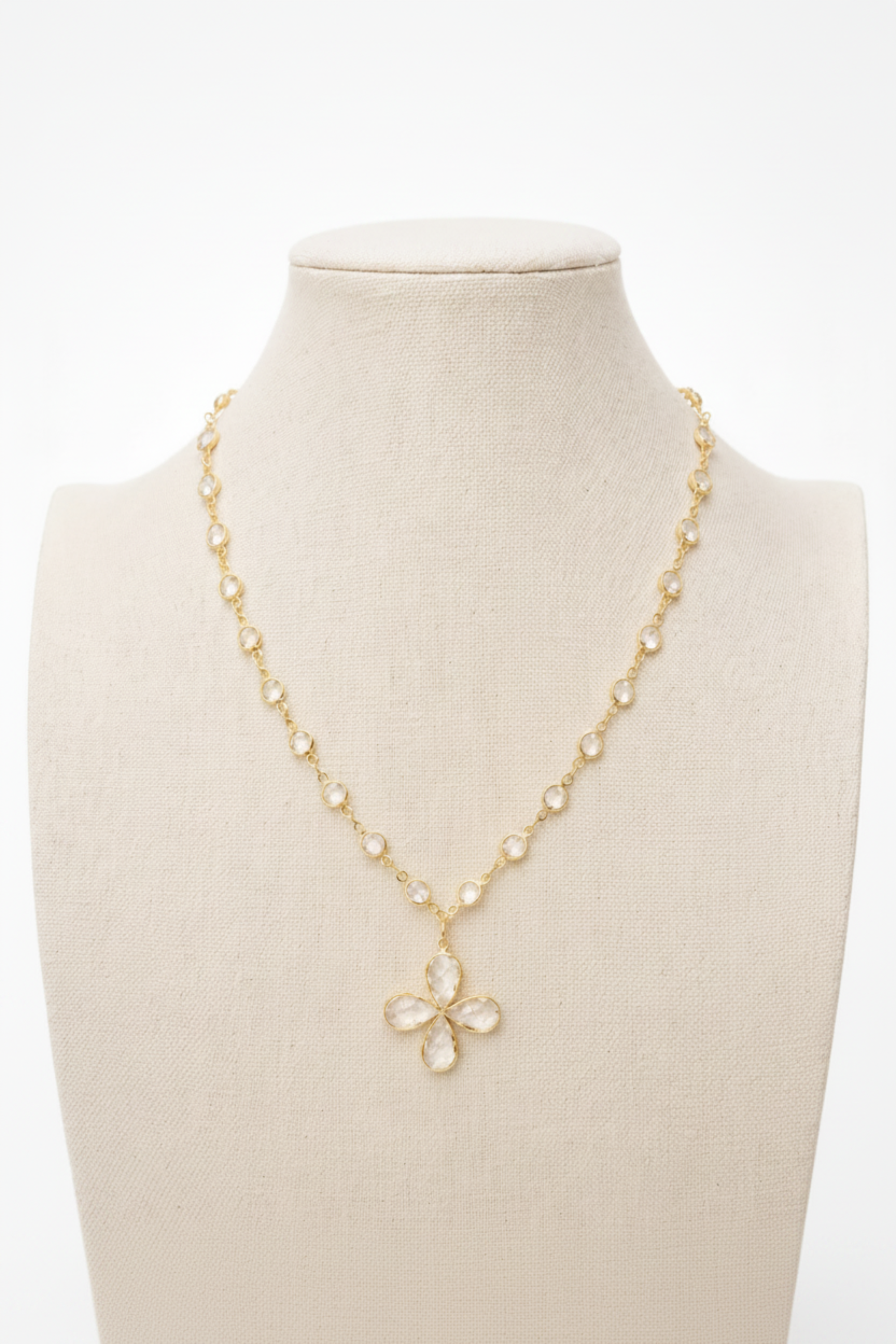 Crystal Bloom Pendant Necklace