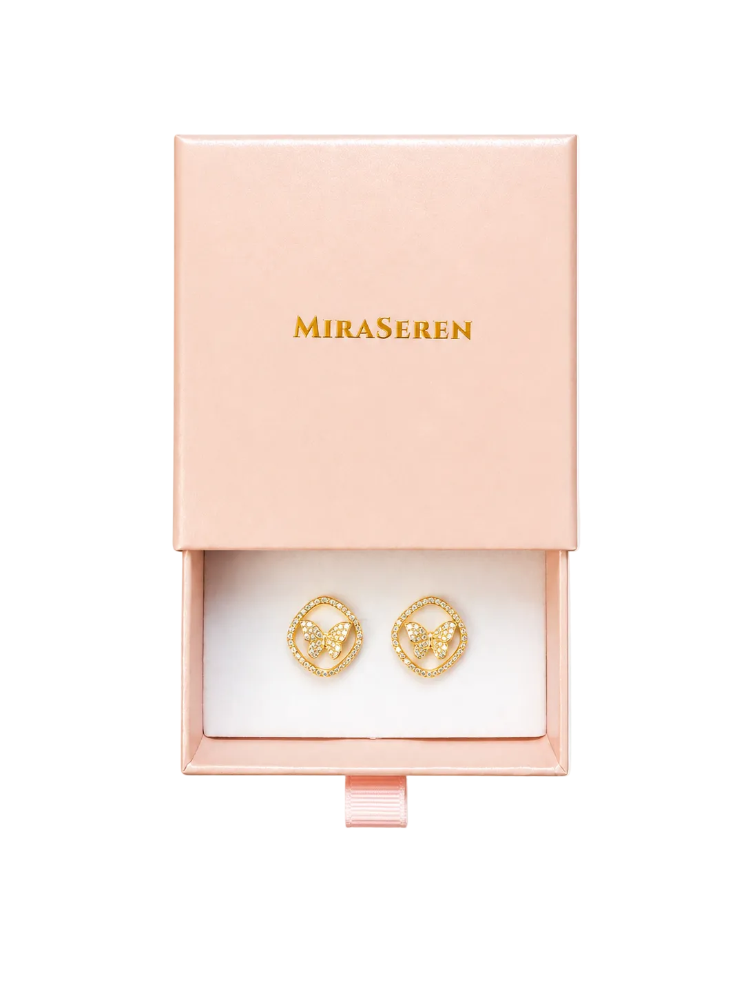 Luna Butterfly Stud Earrings | 18K Gold Filled