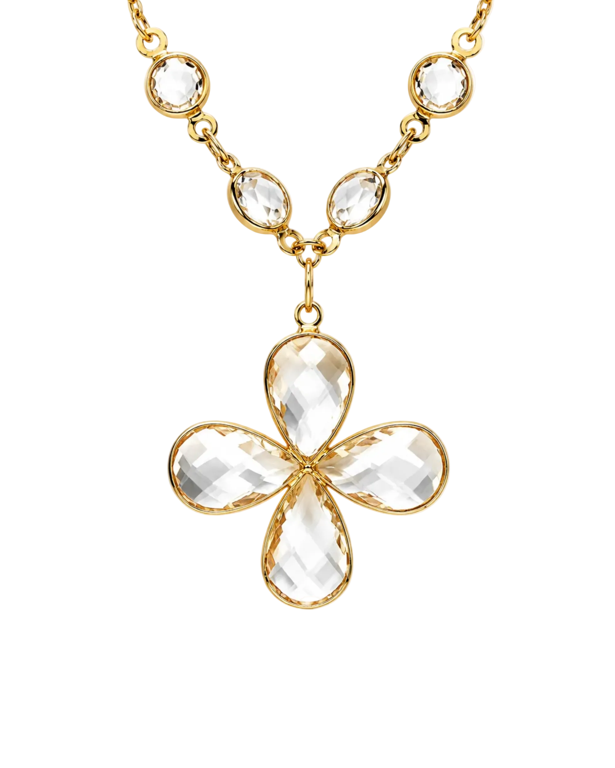 Crystal Bloom Pendant Necklace