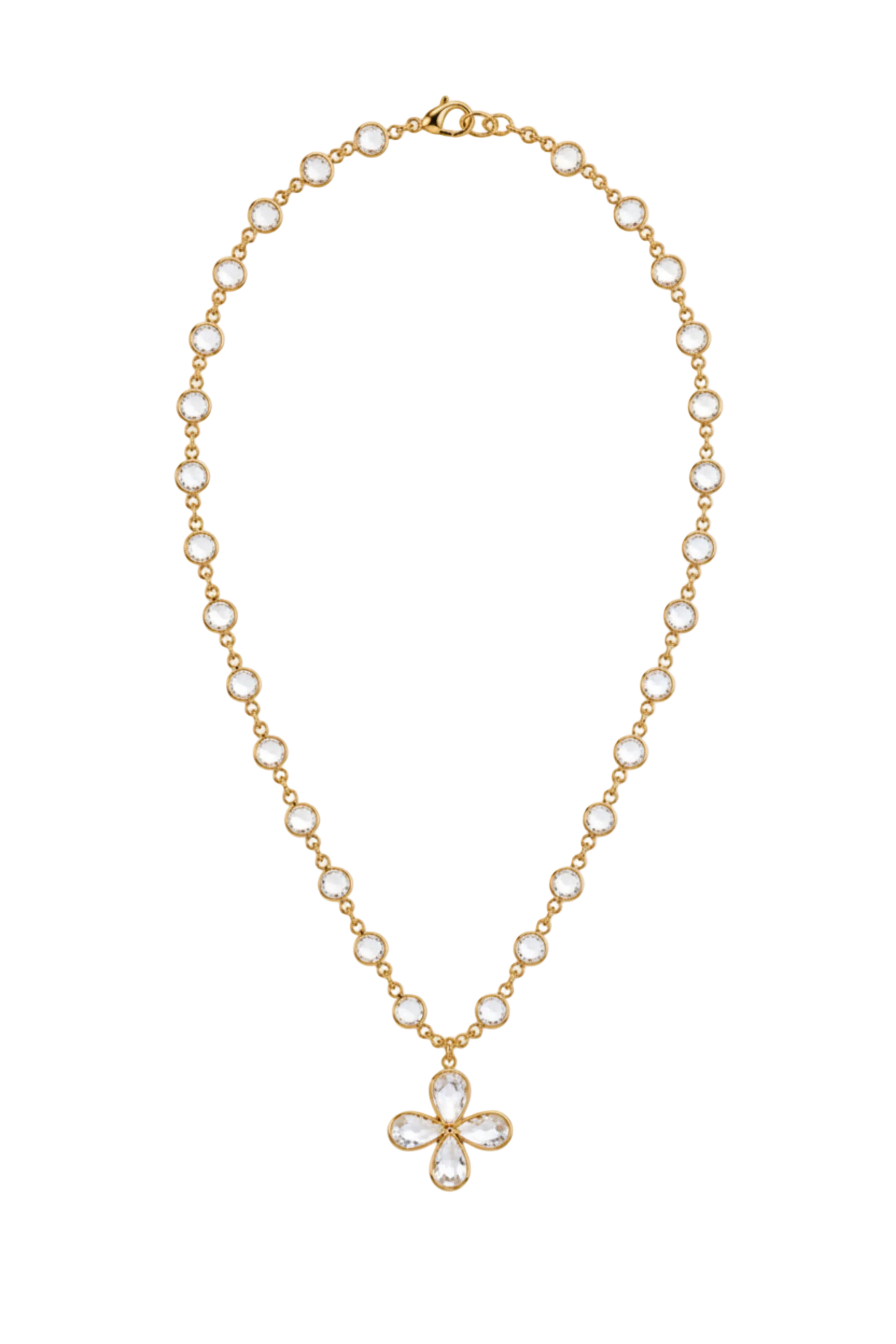 Crystal Bloom Pendant Necklace