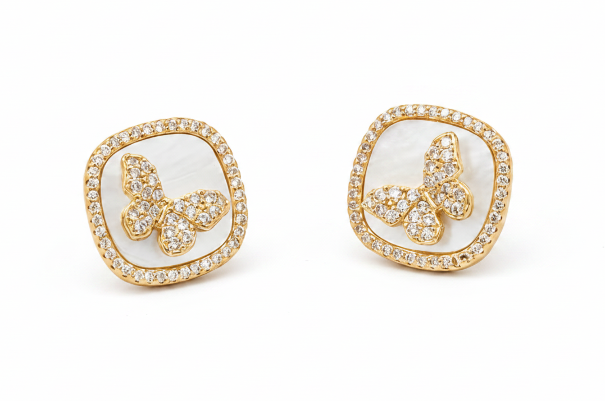 Luna Butterfly Stud Earrings | 18K Gold Filled