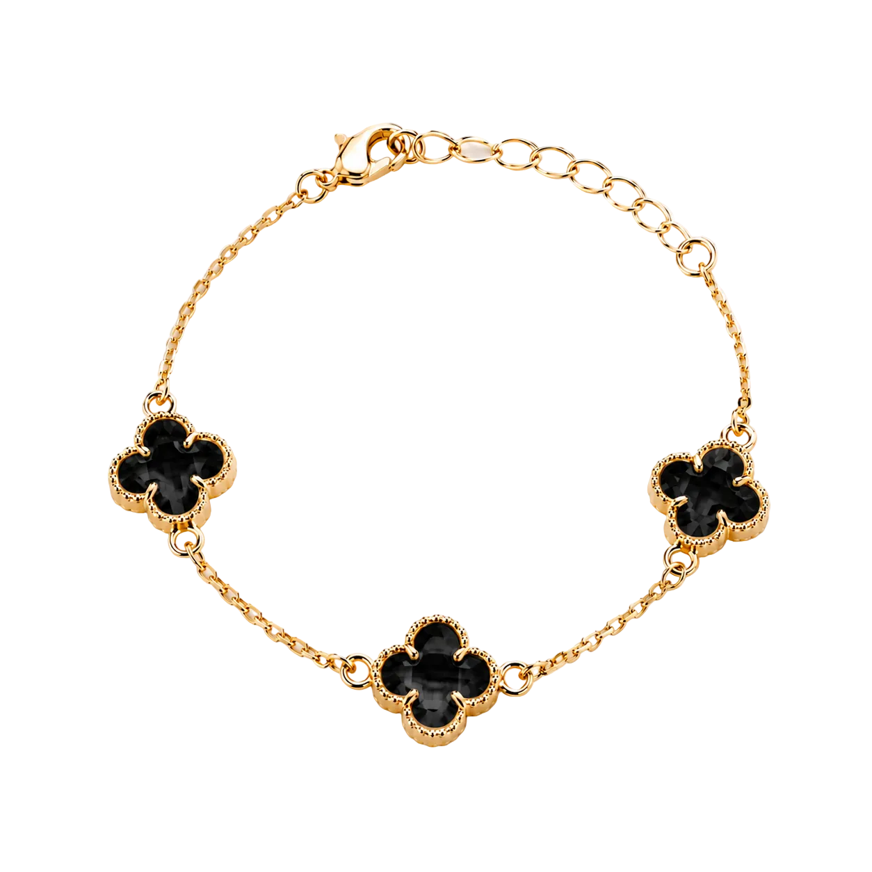 Jimin Crystal Clover Bracelet | 18K Gold Filled