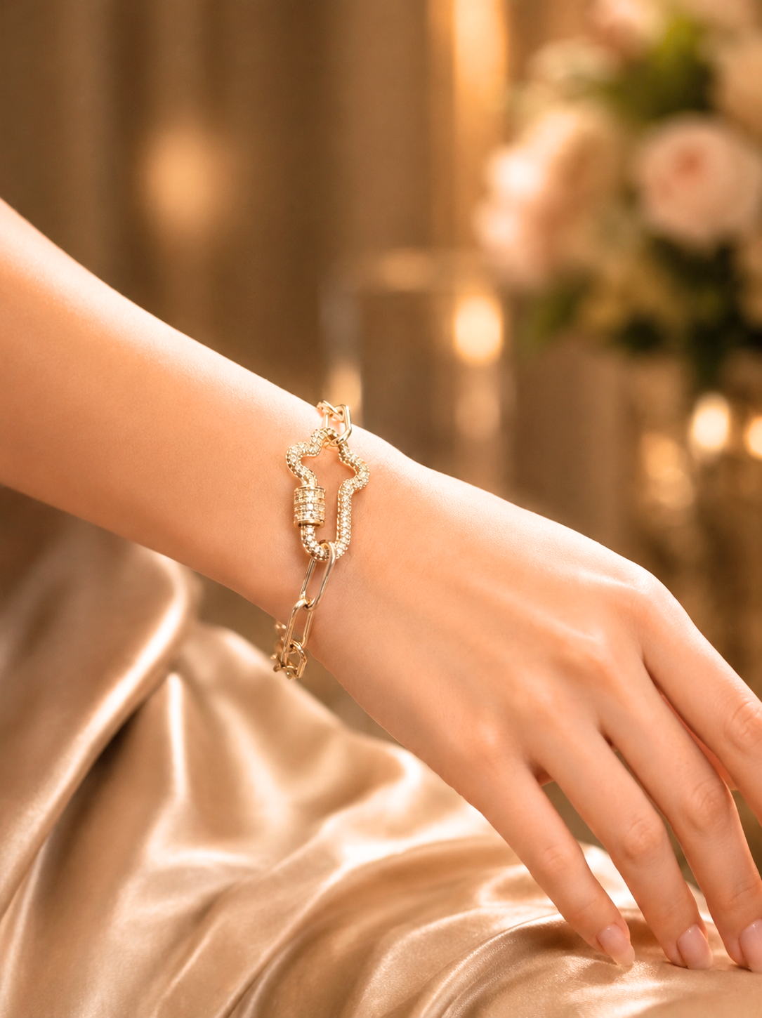 Lumière Pavé Link Bracelet | 18K Gold Filled