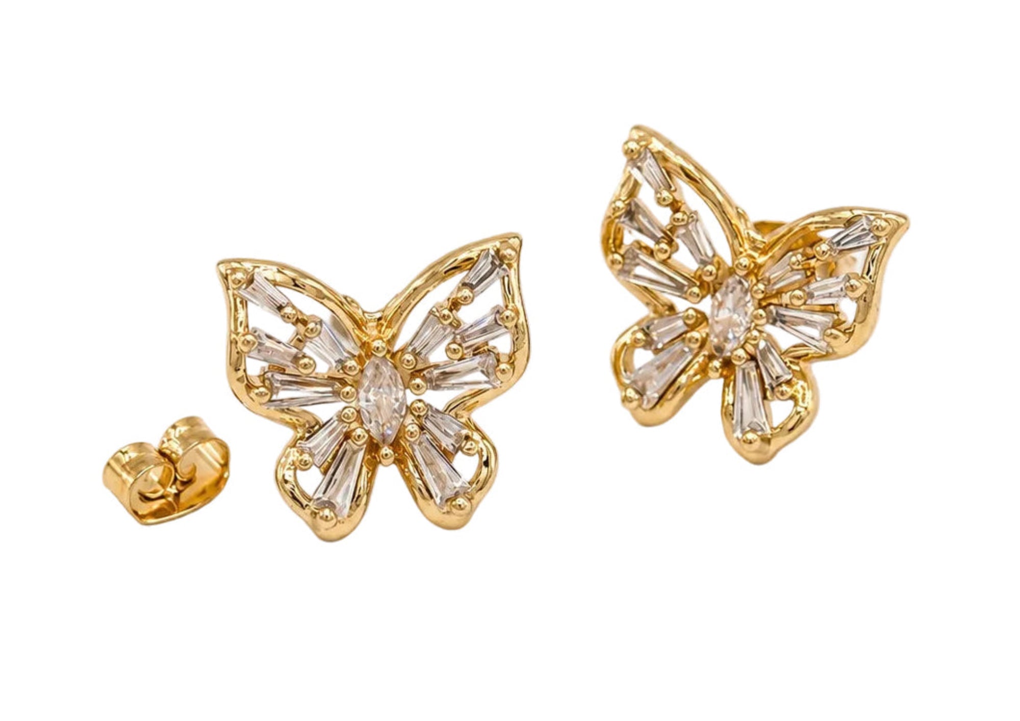 Celeste Butterfly Stud Earrings | 18K Gold Filled