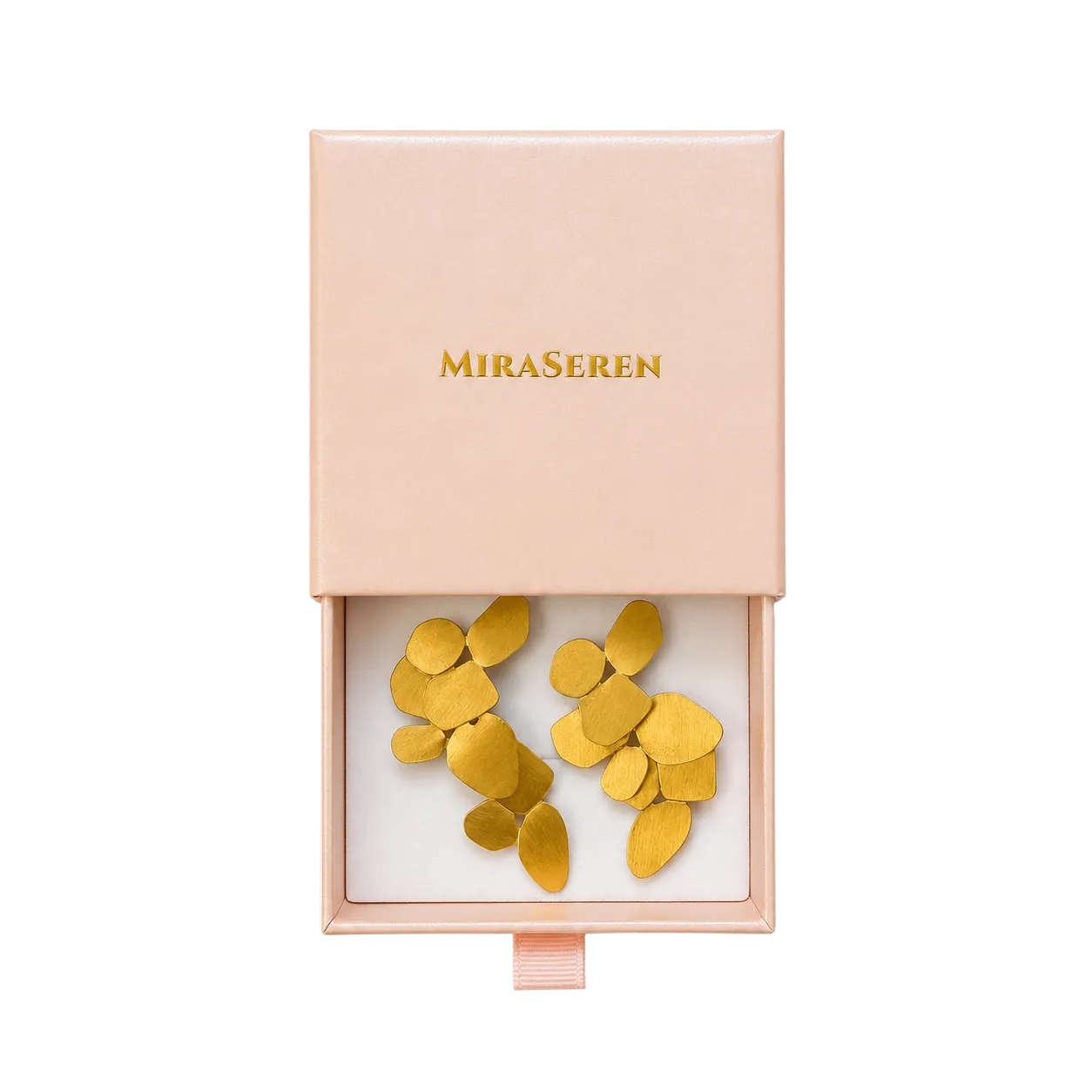 Solea Sculptural Gold Drop Earrings