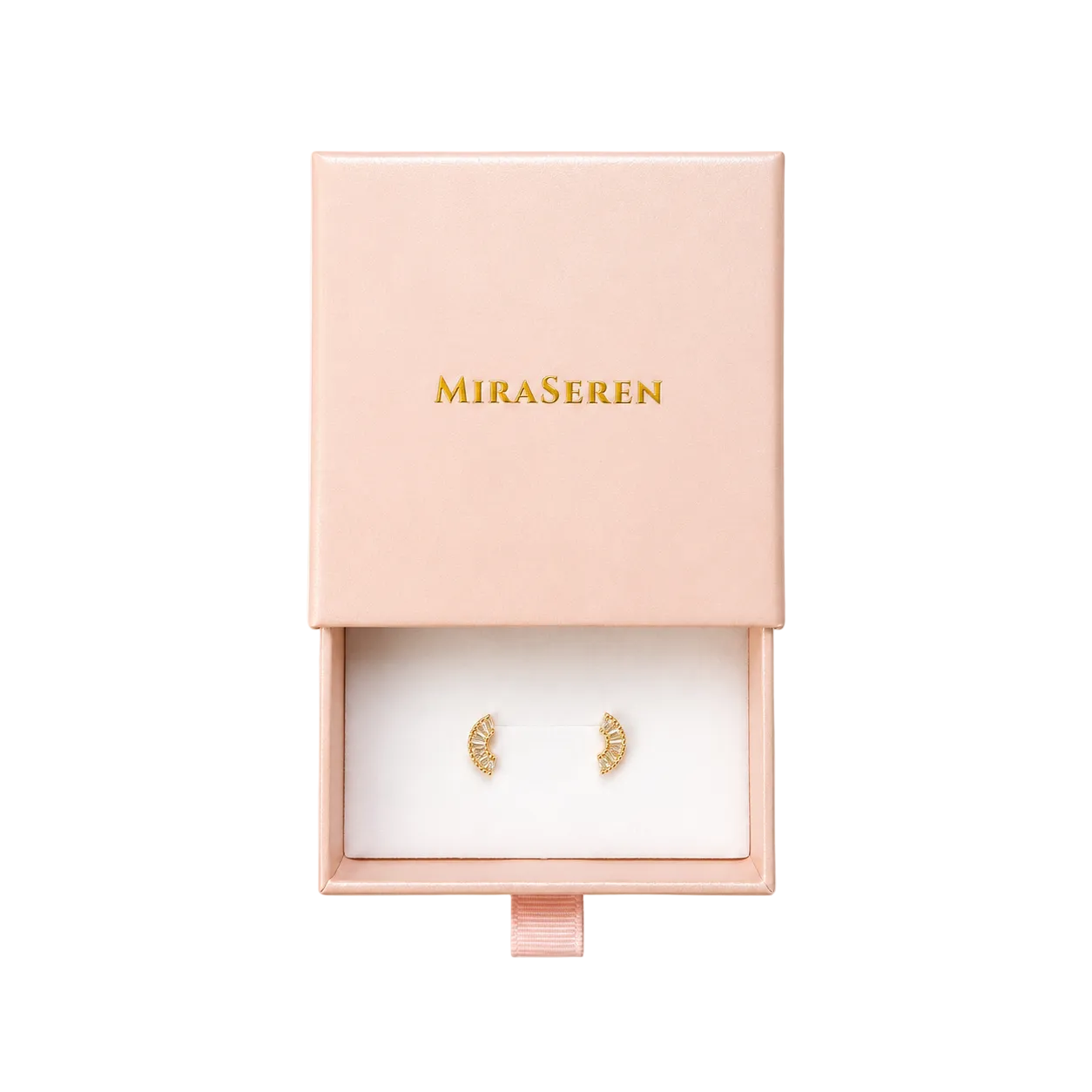 Lunelle Baguette Crescent Studs