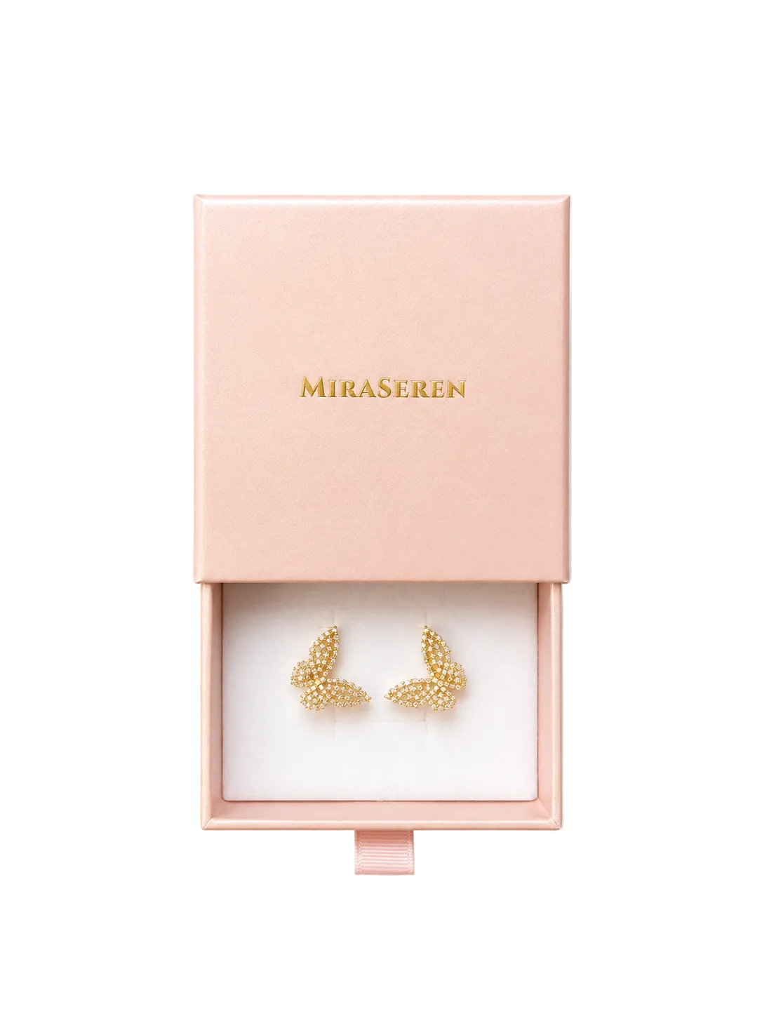 Aveline Crystal Butterfly Stud Earrings