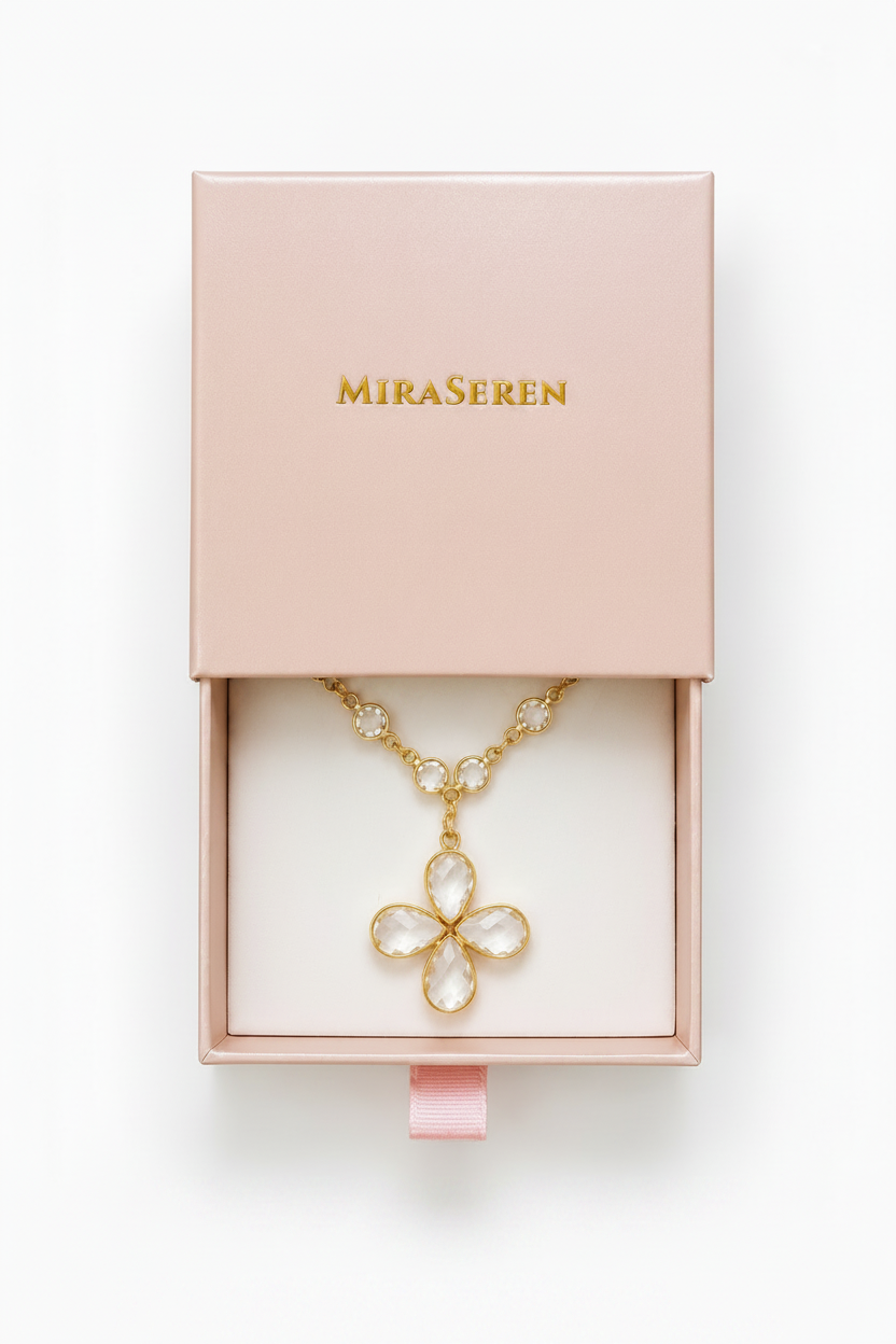 Crystal Bloom Pendant Necklace