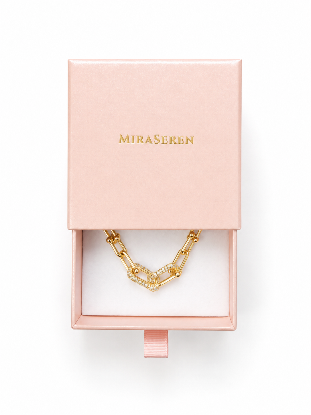 Aurelia Pavé Link Bracelet | 18K Gold Filled