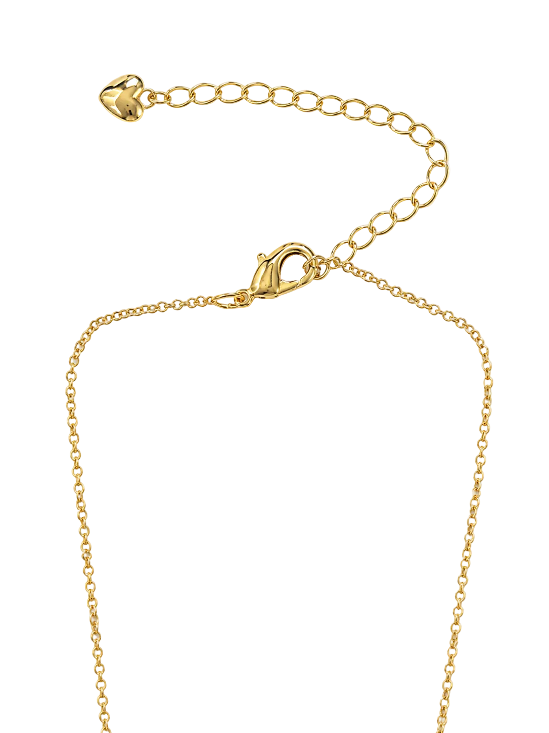 Gold Floral Crystal Drop Necklace | 18K Gold Filled