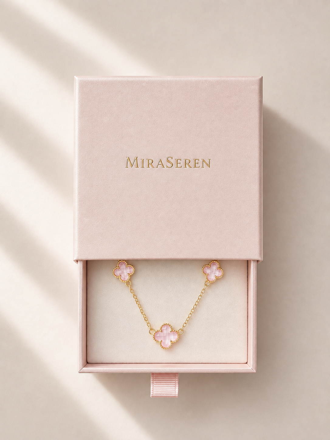 Jimin Crystal Clover Bracelet | 18K Gold Filled