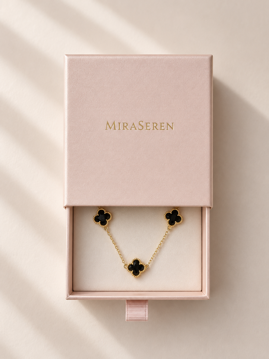 Jimin Crystal Clover Bracelet | 18K Gold Filled